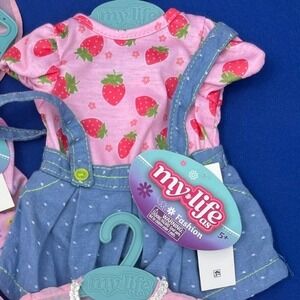 New 18" Doll Outfit Strawberry Dress My Life As Fits American Girl